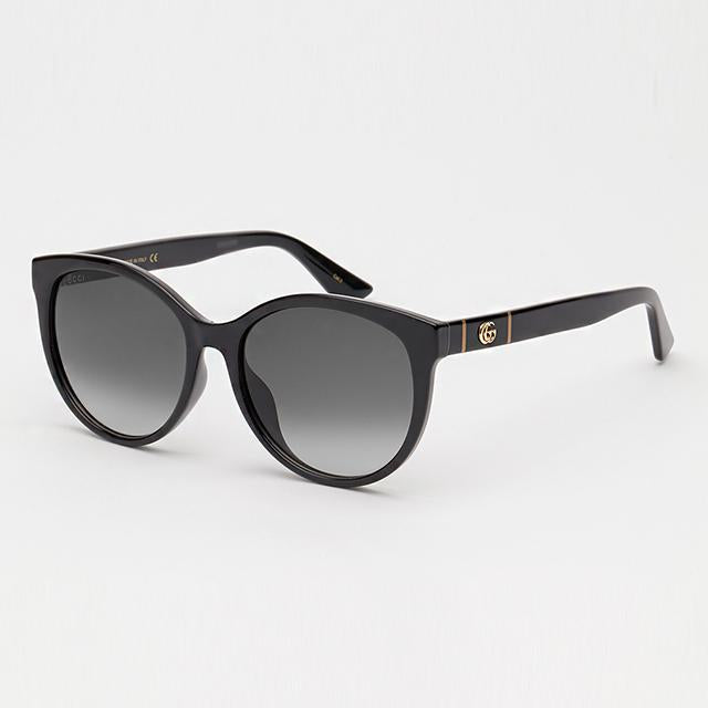 GUCCI Black Round Acetate Asian Fit Unisex Sunglasses