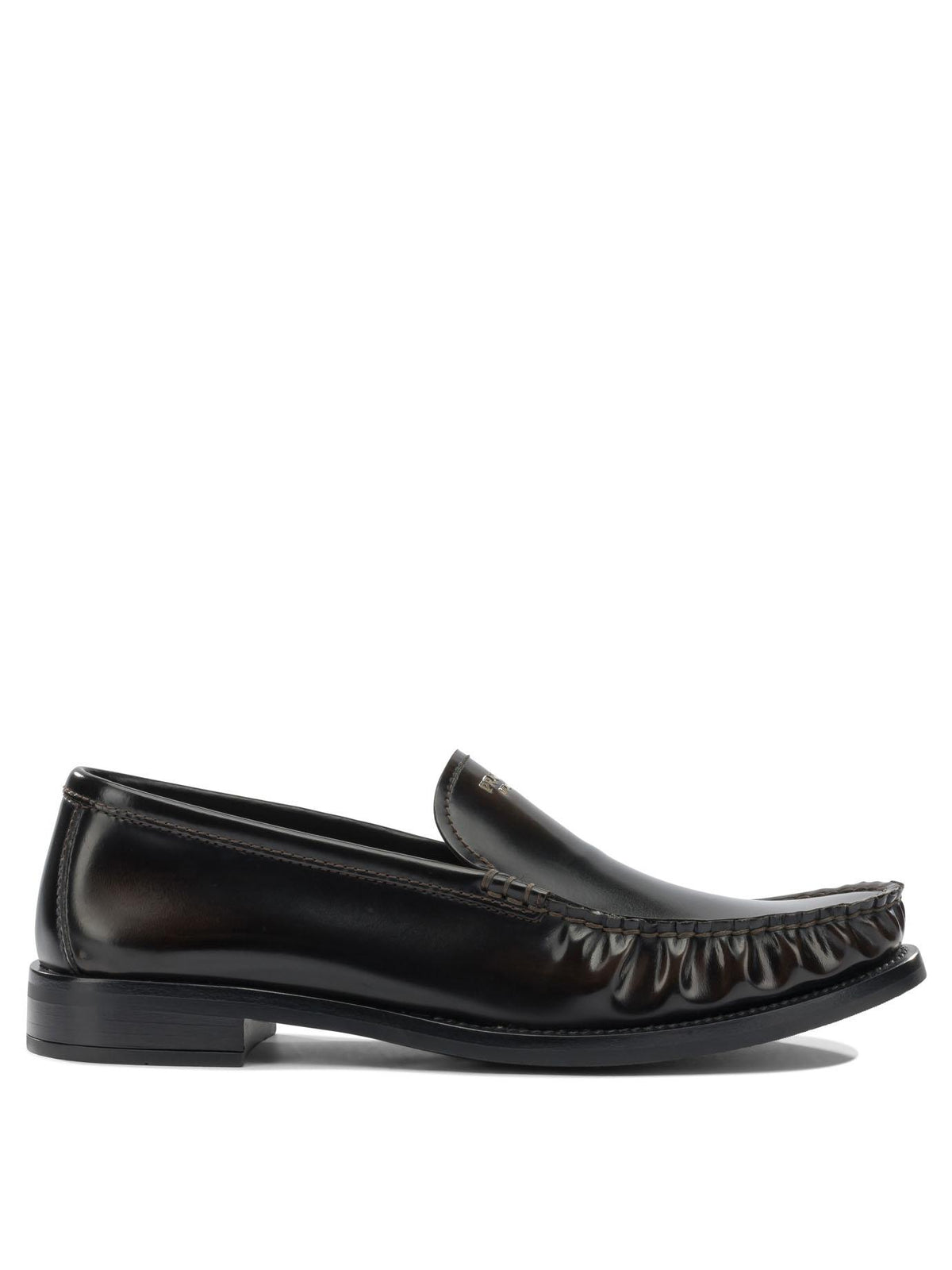 PRADA Black Leather Loafers
