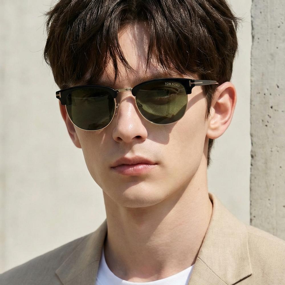 TOM FORD Browline Unisex Fashion Sunglasses TF248 05N HENRY