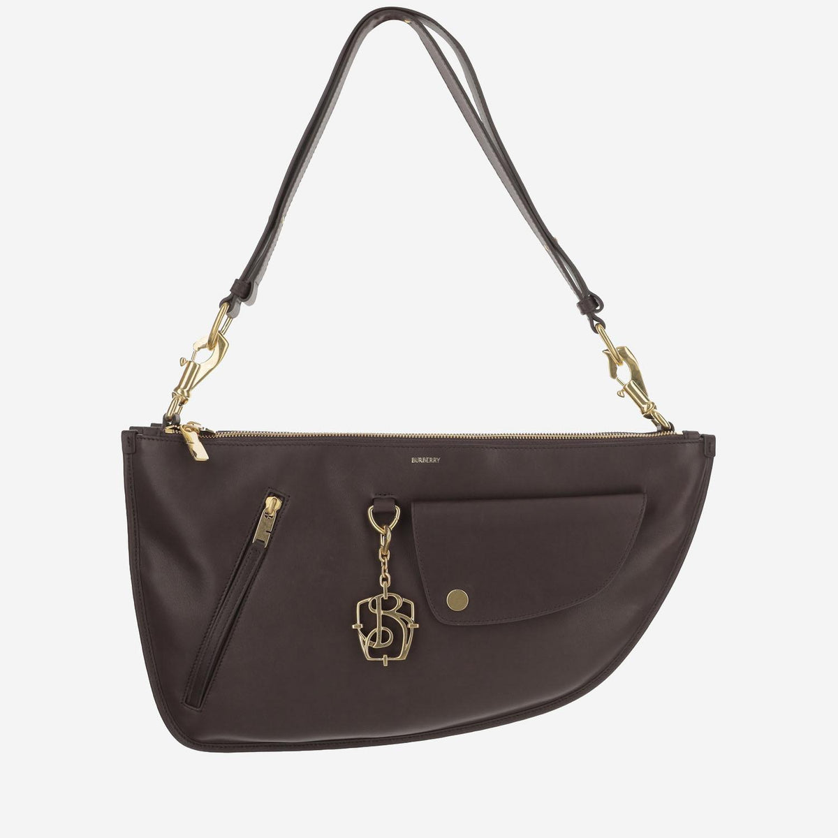 BURBERRY Black Leather Shoulder Bag