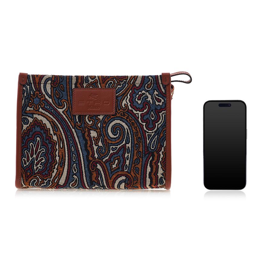 Etro Leather Clutch Bag Black Women’s