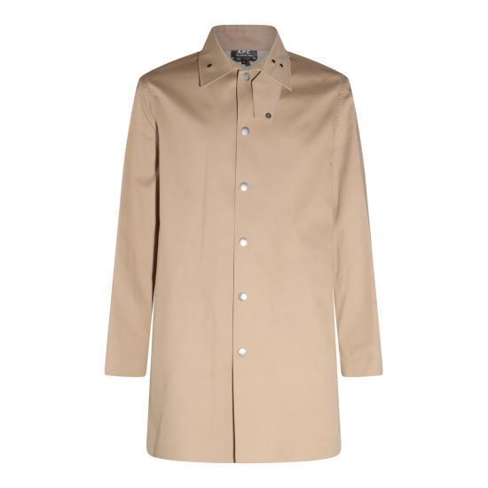 A.P.C. Wool Blend Single-Breasted Coat for Men COERZH01497