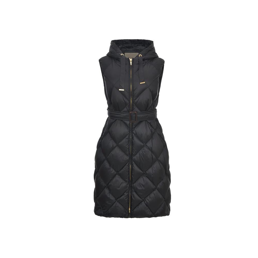 Max Mara Hooded Quilted Puffer Coat Black 252929 6075
