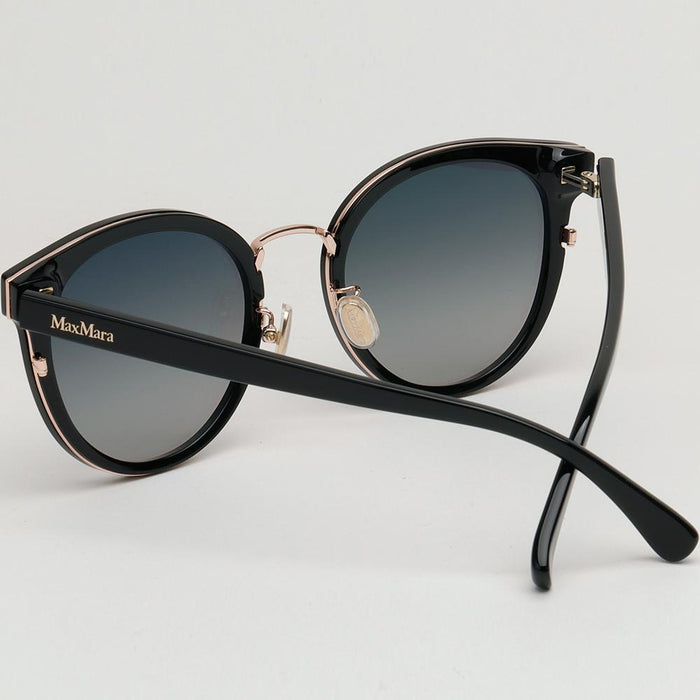 Max Mara Oversized Soltex Sunglasses Unisex Fashion Black MM0104K 01B