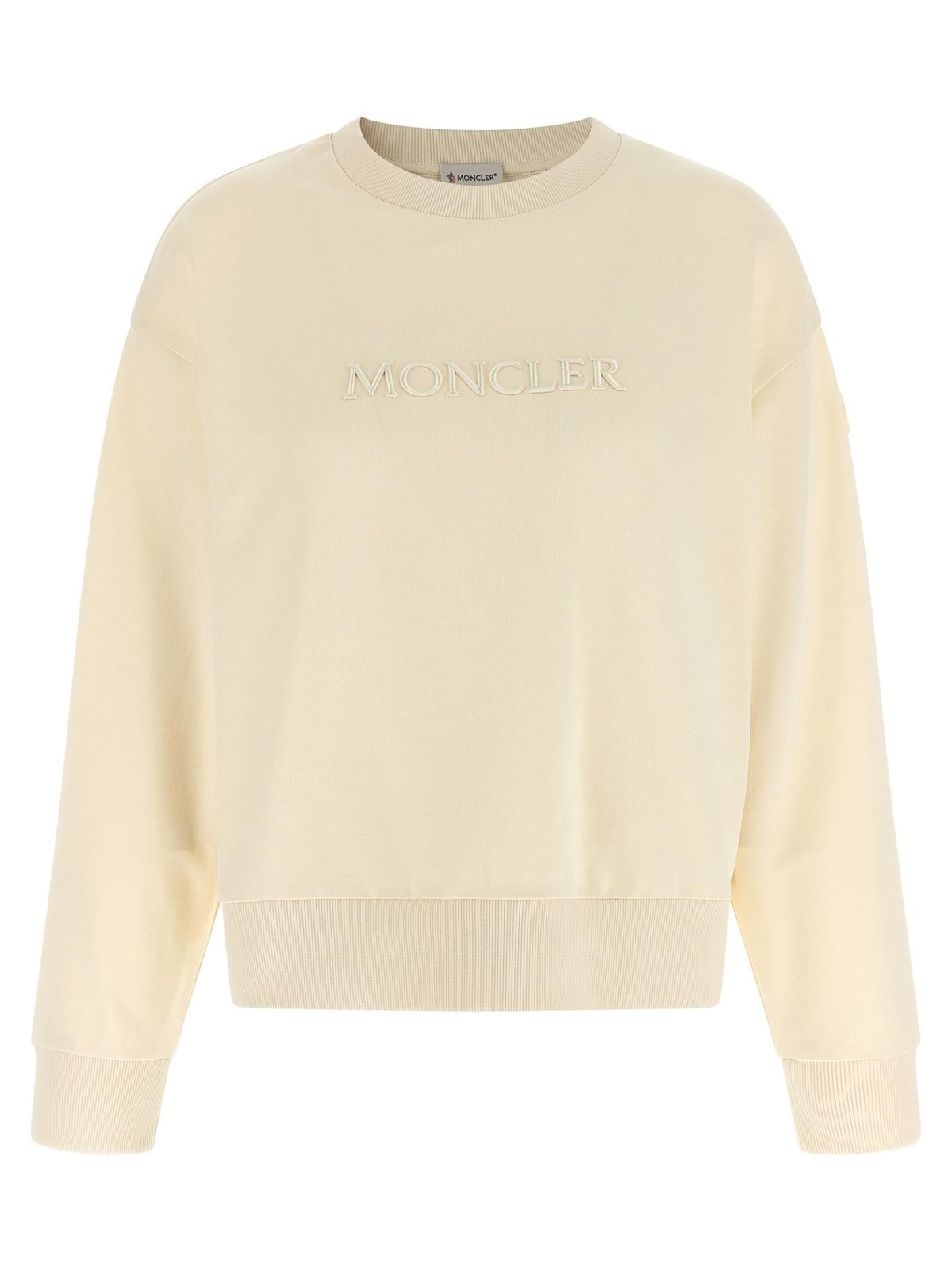 Moncler White Cotton Logo Sweatshirt