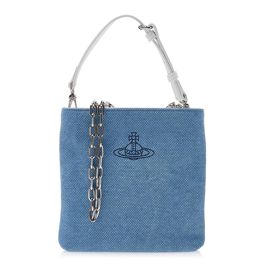 Vivienne Westwood Canvas Square Crossbody Tote Bag Black