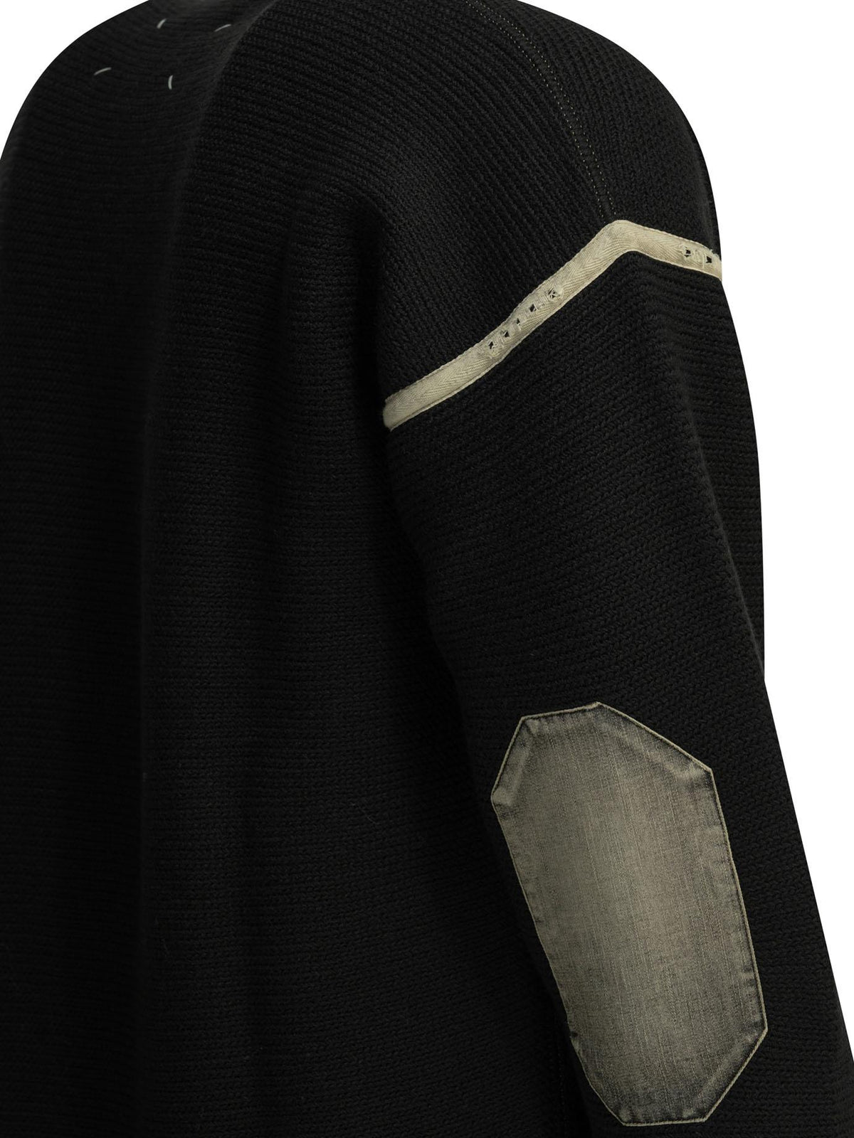 Maison Margiela Black Wool Knit Cardigan for Men