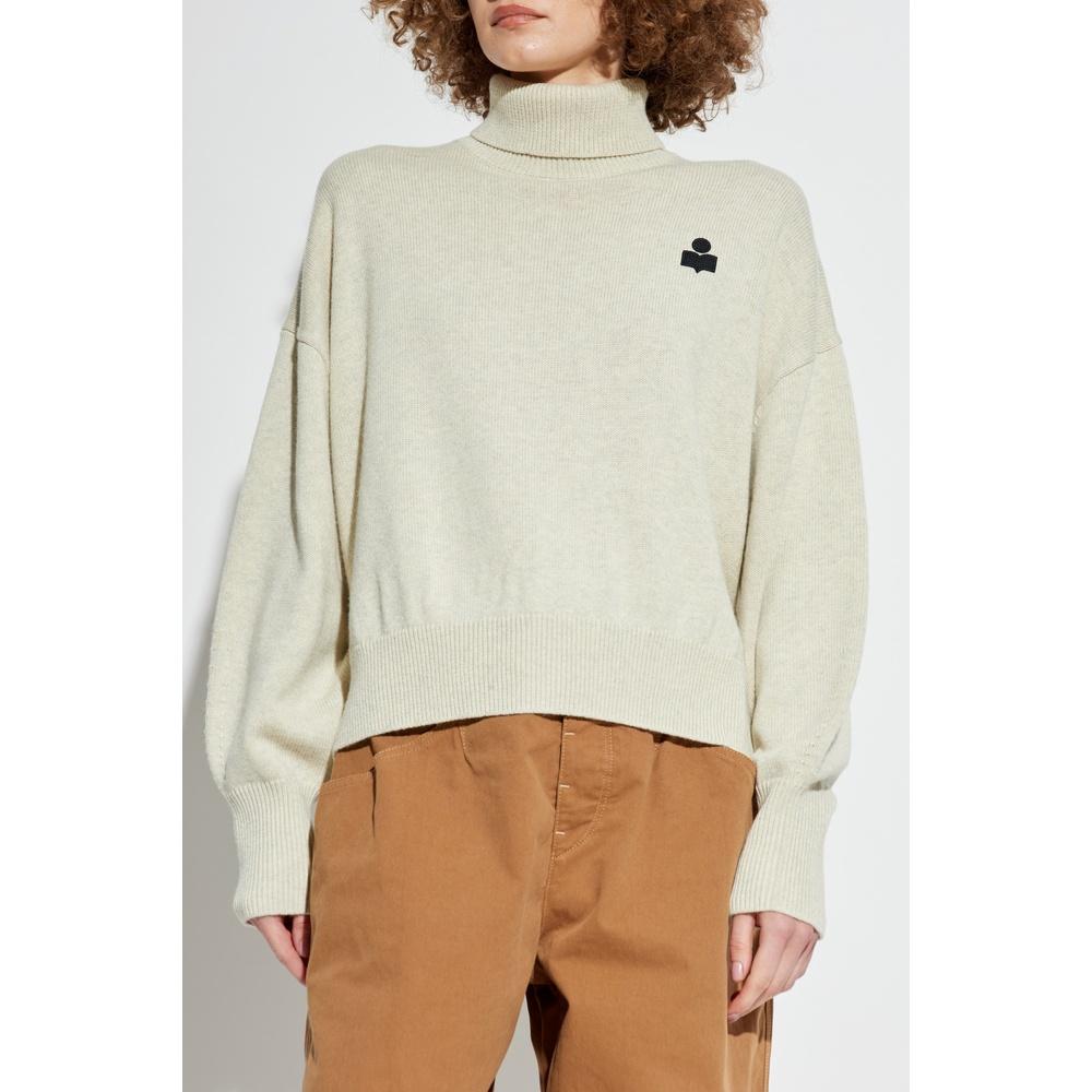 Isabel Marant Nasha Women’s Turtleneck Sweater Ivory Knit