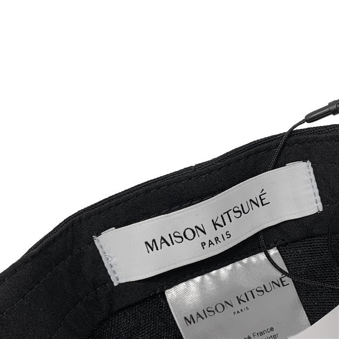Maison Kitsune Baby Fox Logo Cotton Cap Hat Black Men’s