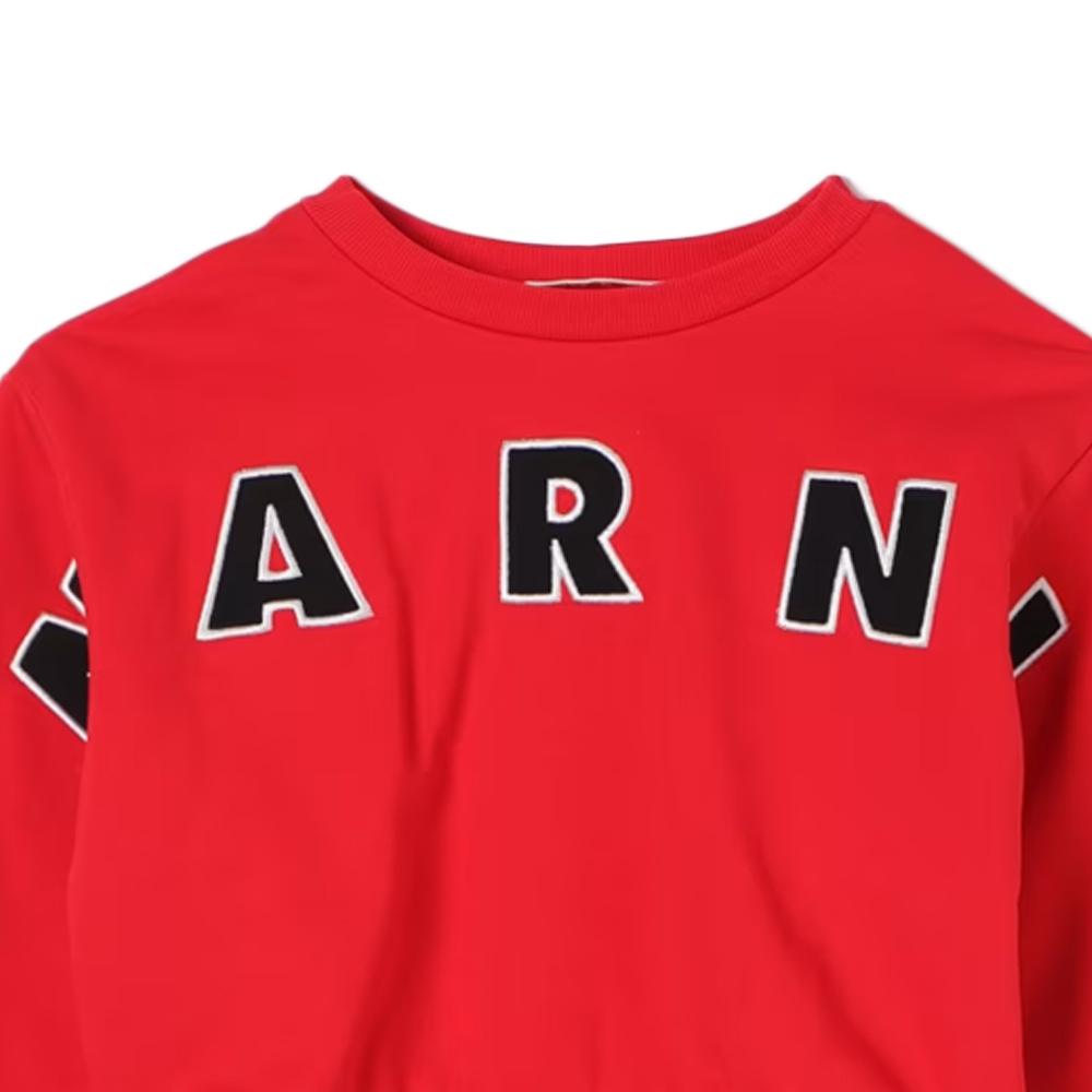 Marni Women’s Logo Crop Sweatshirt M01193 M00RE 0M416