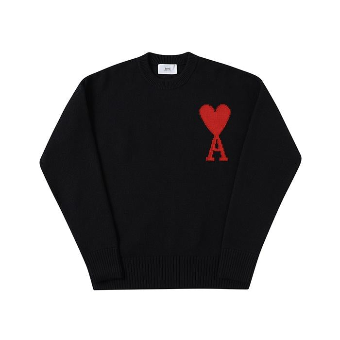 AMI Unisex Crewneck Knit Sweater BFUKS006 018 009