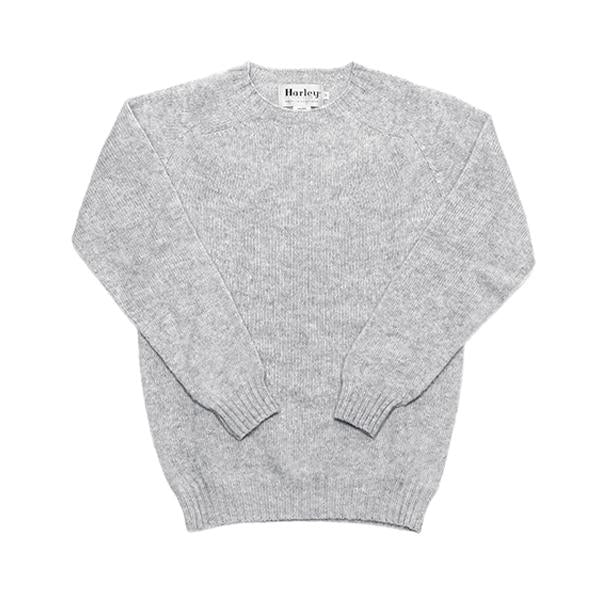 Harley OF SCOTLAND Shaggy Dog Seamless Wool Crewneck Sweat M3834 7 SHAGGY SILVER