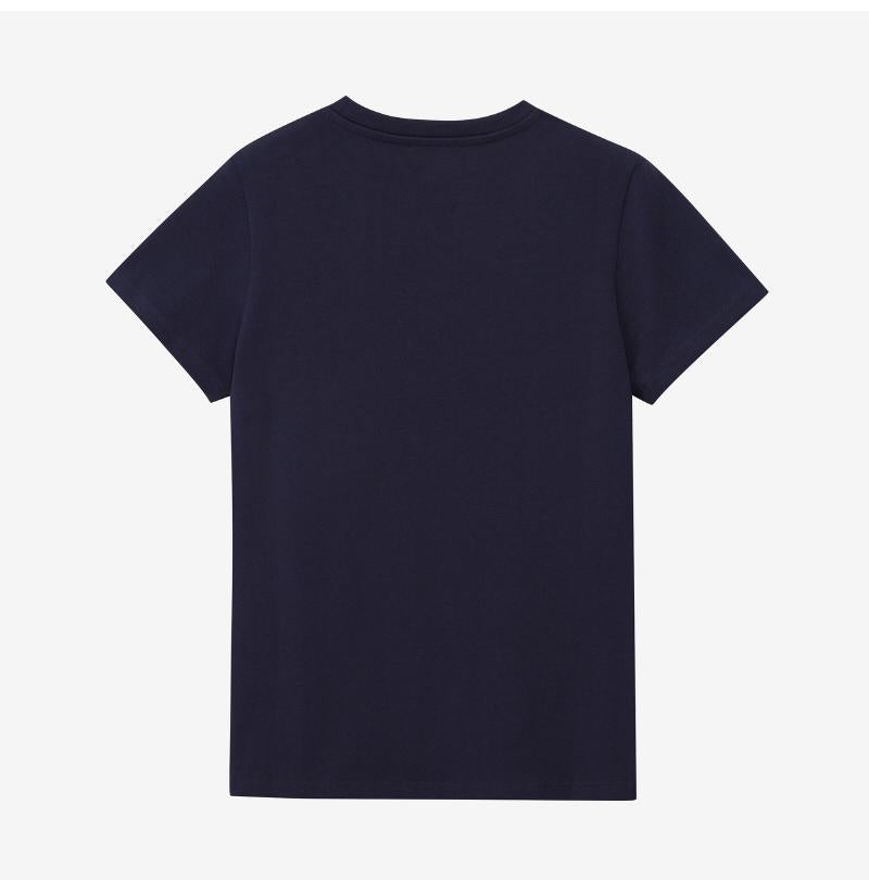 A.P.C. Denise Logo Embroidered Short Sleeve T-Shirt Dark Navy