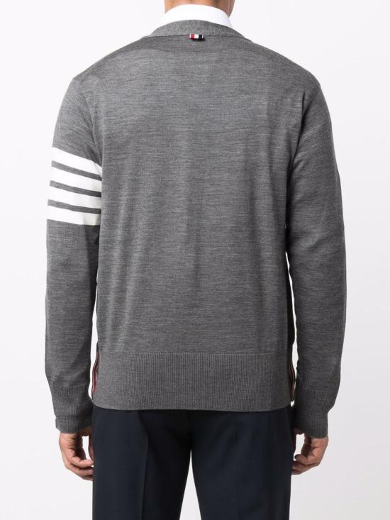 THOM BROWNE 4-Bar Sustainable Fine Merino Wool Classic Cardigan