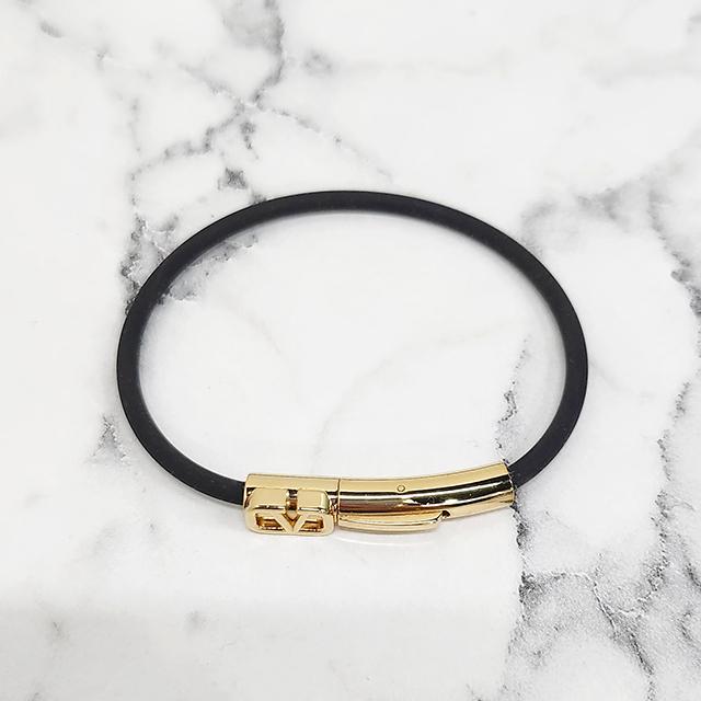 VALENTINO V Logo Signature Bracelet Men’s Accessory 4Y2J0R51 ZBL 0NO