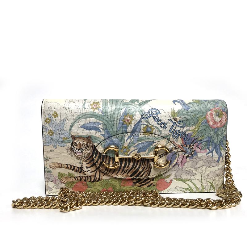 GUCCI Horsebit 1955 Tiger Shoulder Wallet Bag