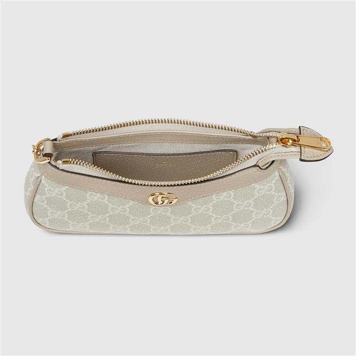 GUCCI Ophidia Mini Tote Bag Brown GG Supreme Canvas Leather Trim