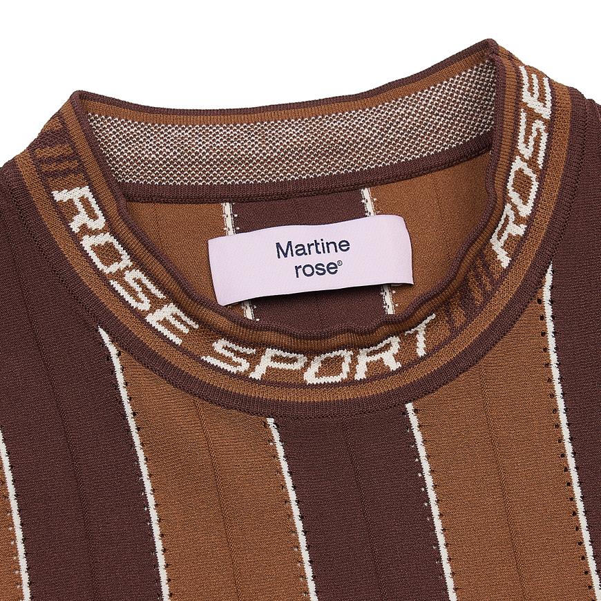 MARTINE ROSE Mens Logo Tight T-Shirt 959YA12700 BRW