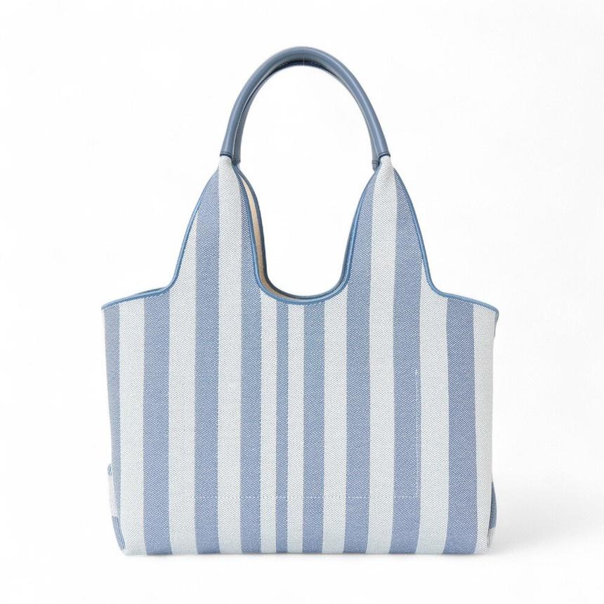 Chloe East-West Striped Tote Bag