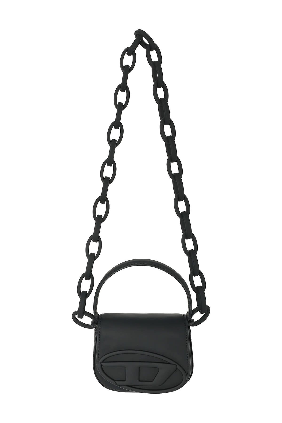 DIESEL 1DR XS Chain Strap Crossbody Bag Black