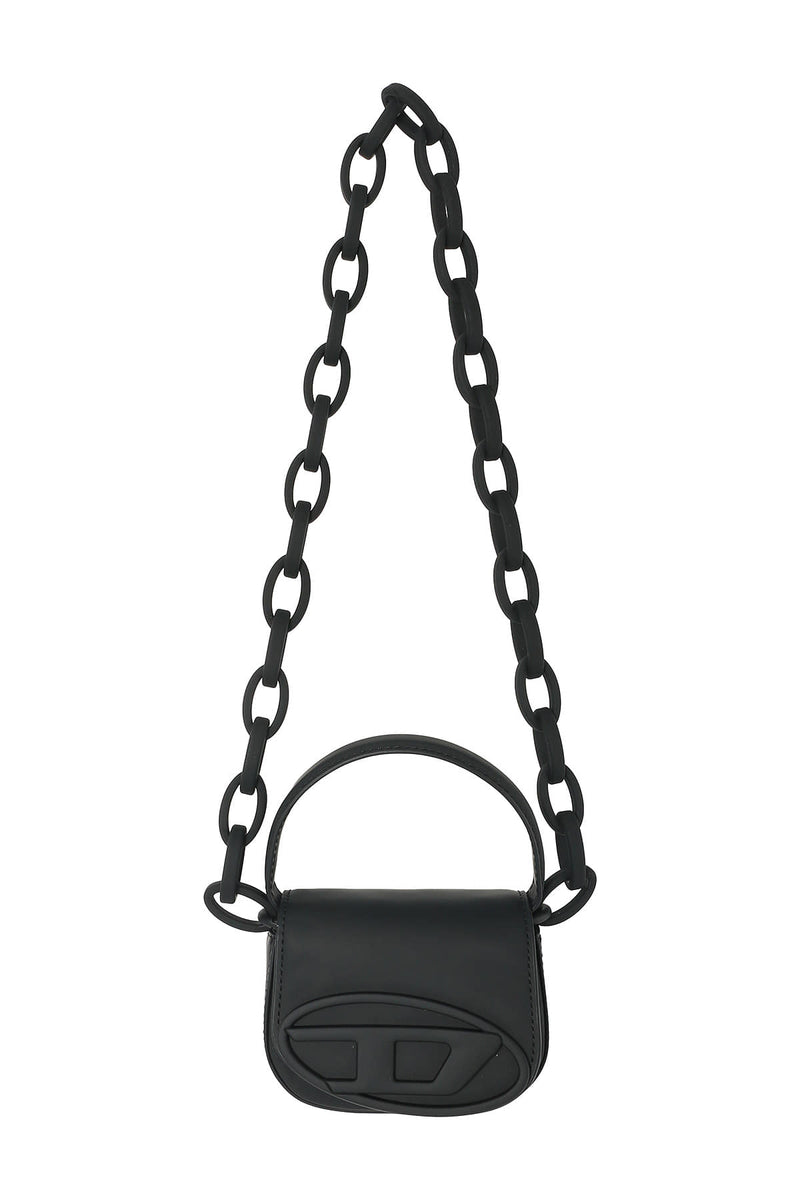 DIESEL 1DR XS Chain Strap Crossbody Bag Black