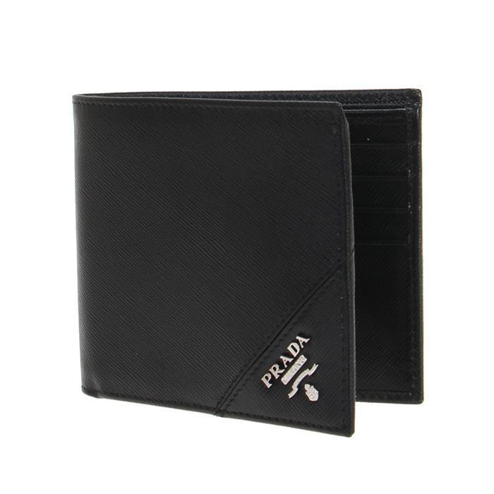 PRADA Saffiano Leather Men’s Bifold Wallet Black
