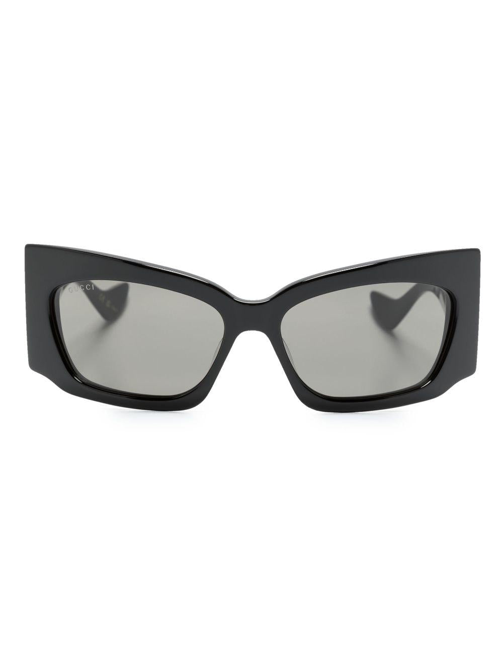 GUCCI Black Acetate Square Sunglasses
