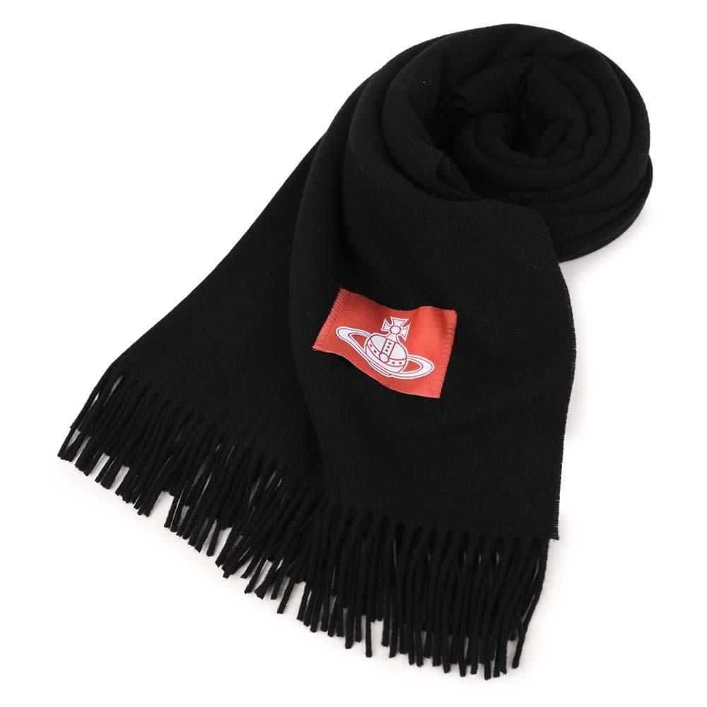 Vivienne Westwood ORB Mac Andy Wrap Scarf Black Knit 8103013J W01BK N401