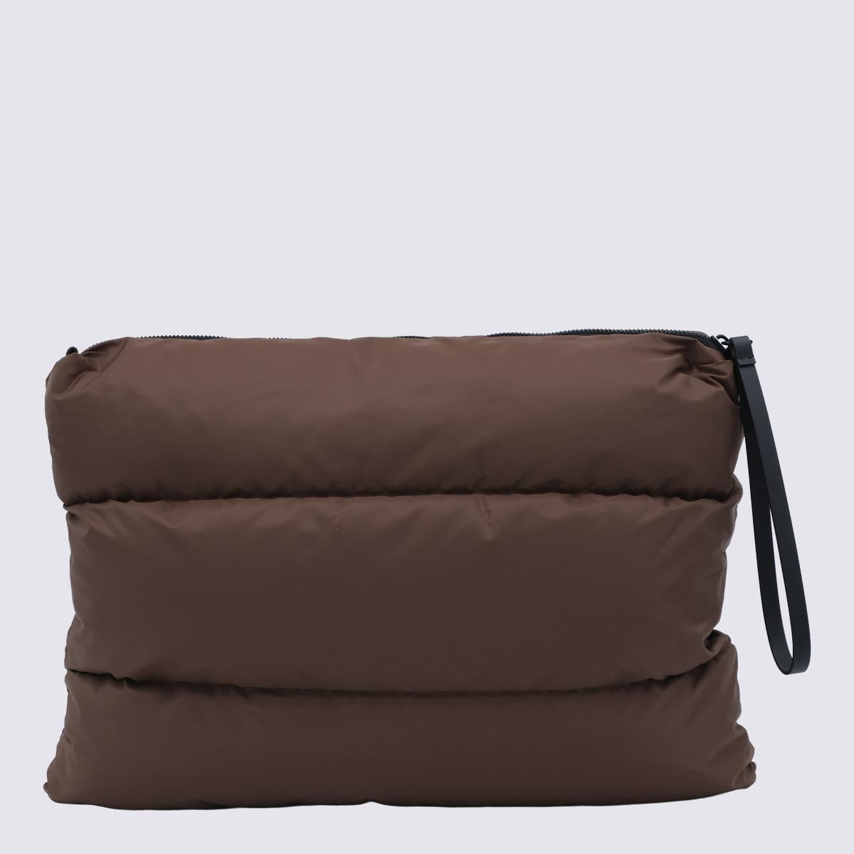 Moncler Black Leather Clutch Bag