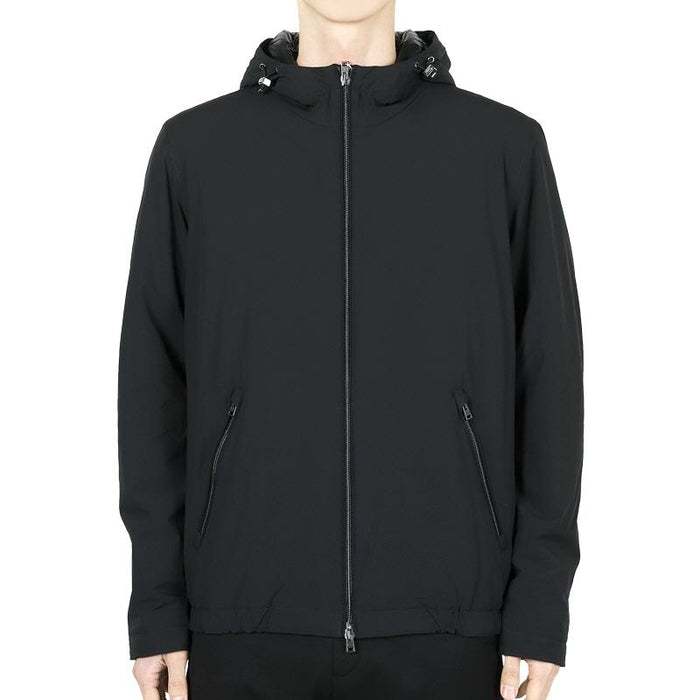 Herno Men’s Resort Hooded Bomber Jacket Black GI00042UR 12387S 9300