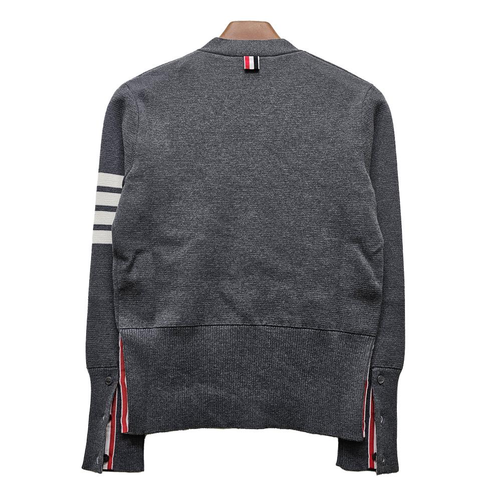 THOM BROWNE Women’s Classic Milano Stitch Wool Cardigan Gray