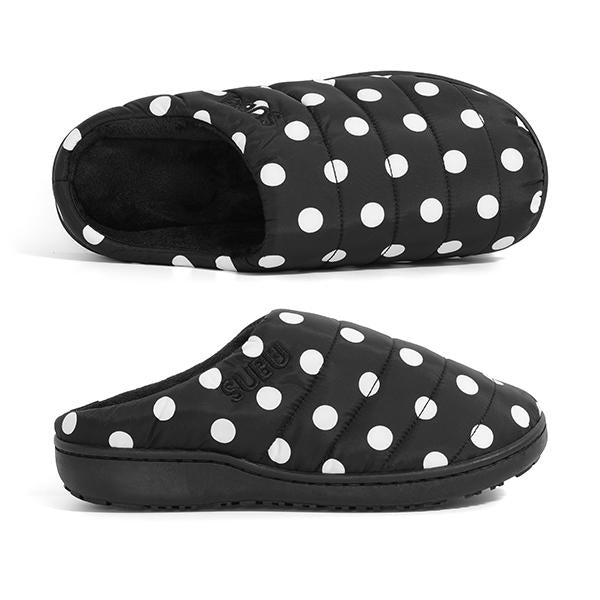 SUBU Dots Quilted Fleece-Lined Puffer Slippers Unisex SB 63