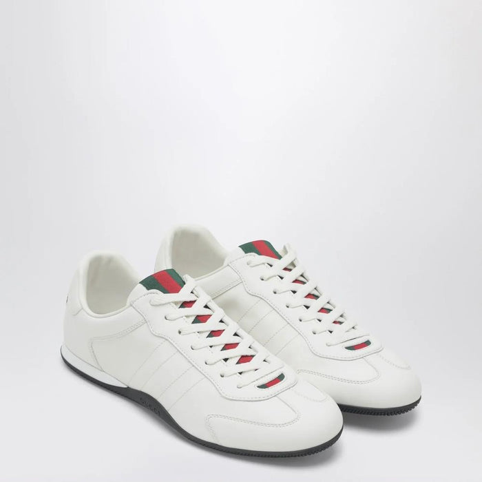 GUCCI Shift Men’s Leather Low-Top Sneakers White Navy