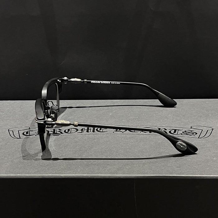 Chrome Hearts Matte Black Silver Accents Unisex Eyeglasses