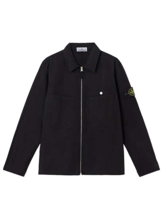 STONE ISLAND Black Nylon Zip Jacket for Men K1S151200012 S0063 V0029