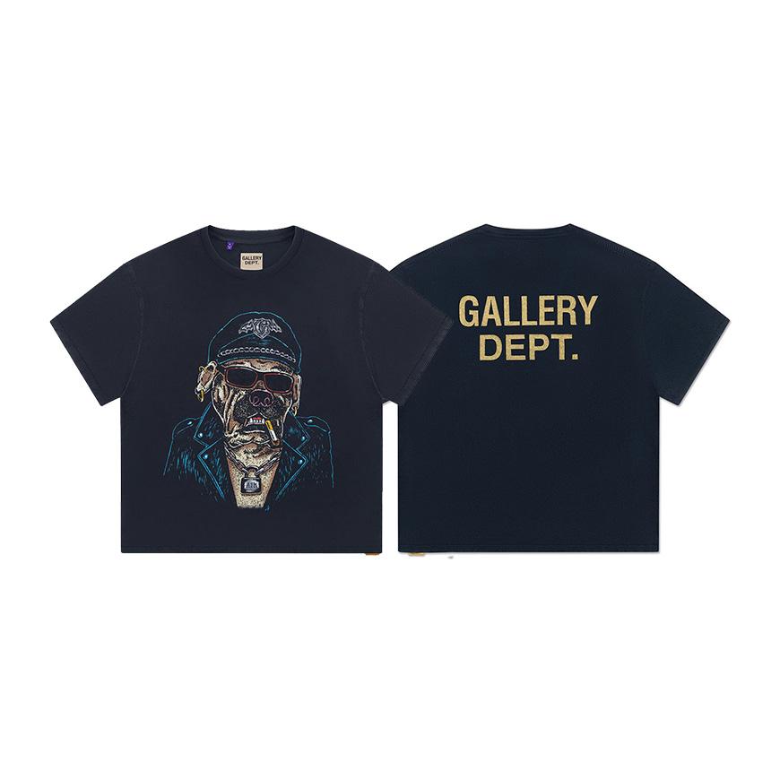 GALLERY DEPT. Men’s Oct Biker Dog Graphic T-Shirt Black Cotton OBD 10284