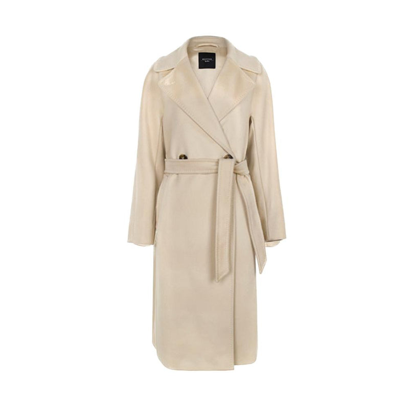 Max Mara Regina Belted Double Coat Ivory