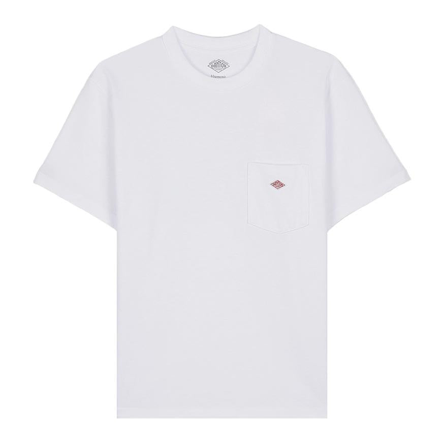 DANTON Women’s Short Sleeve Pocket T-Shirt DT C0197 TCB WHITE