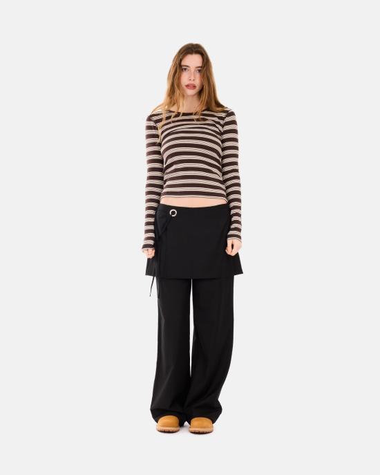 GANNI Long Sleeve Sweatshirt Top A1050194 897 MOLE DOM