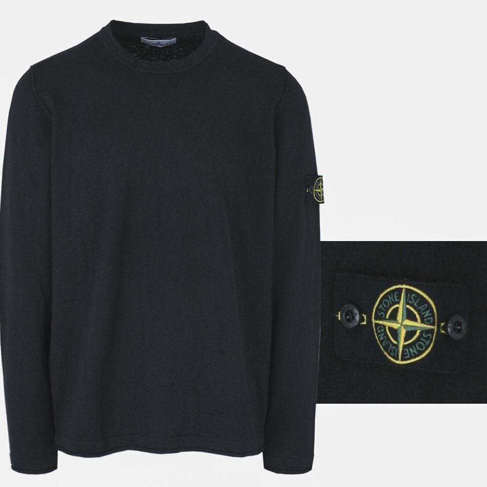 STONE ISLAND Lightweight Wool Patch Crewneck Knit Sweater