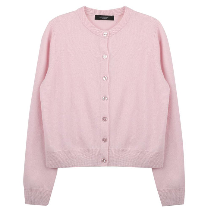 Max Mara Weekend Nebbia Pink Wool Cardigan WKDNEBBIA 003