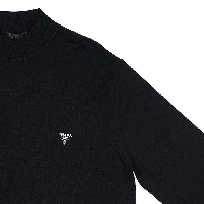 PRADA Men’s Crewneck Wool Sweater Black