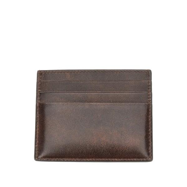 PRADA Brown Leather Zip Pouch for Men