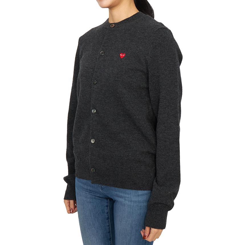 Comme des Garcons Mini Red Heart Patch Loose Fit Unisex Cardigan AX N079 051 2