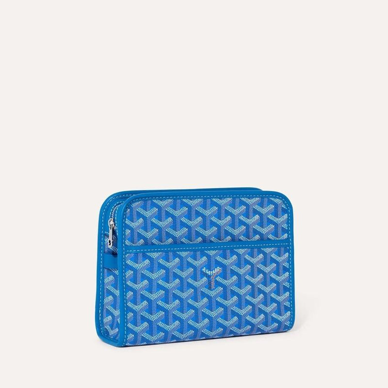 GOYARD Blue JOUVENCE PM Leather Clutch JOUVENPMLTY10 CL10 P