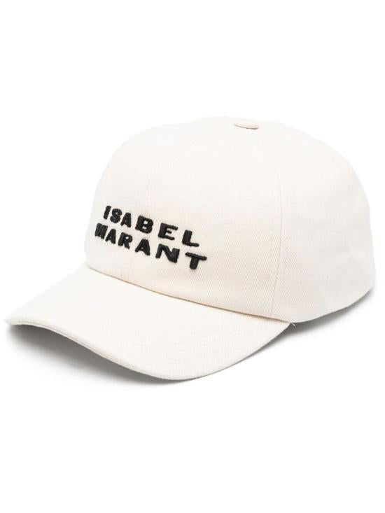 Isabel Marant TYRON Logo Baseball Cap for Men CQ001XFBA2C08AECBK ECRU BLACK DOM