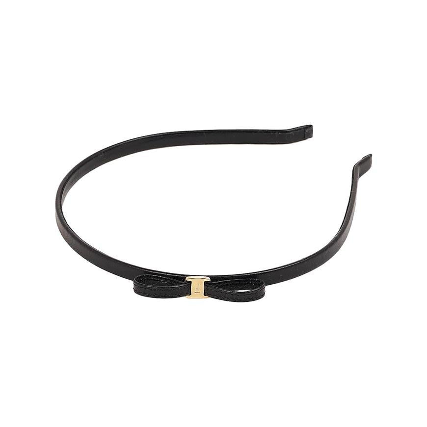Ferragamo Mini Bow Headband Black Women’s