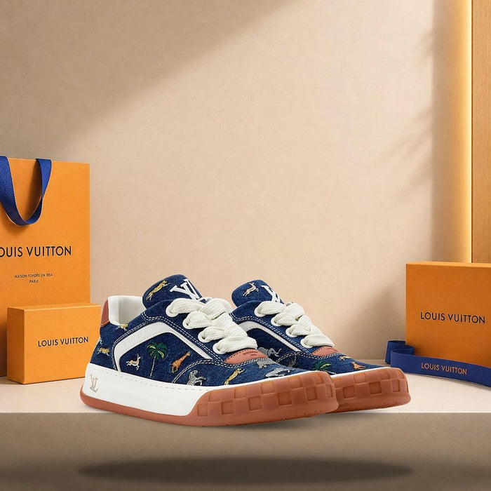 Louis Vuitton LV x The Dazzling Limited Tilted Sneakers Blue