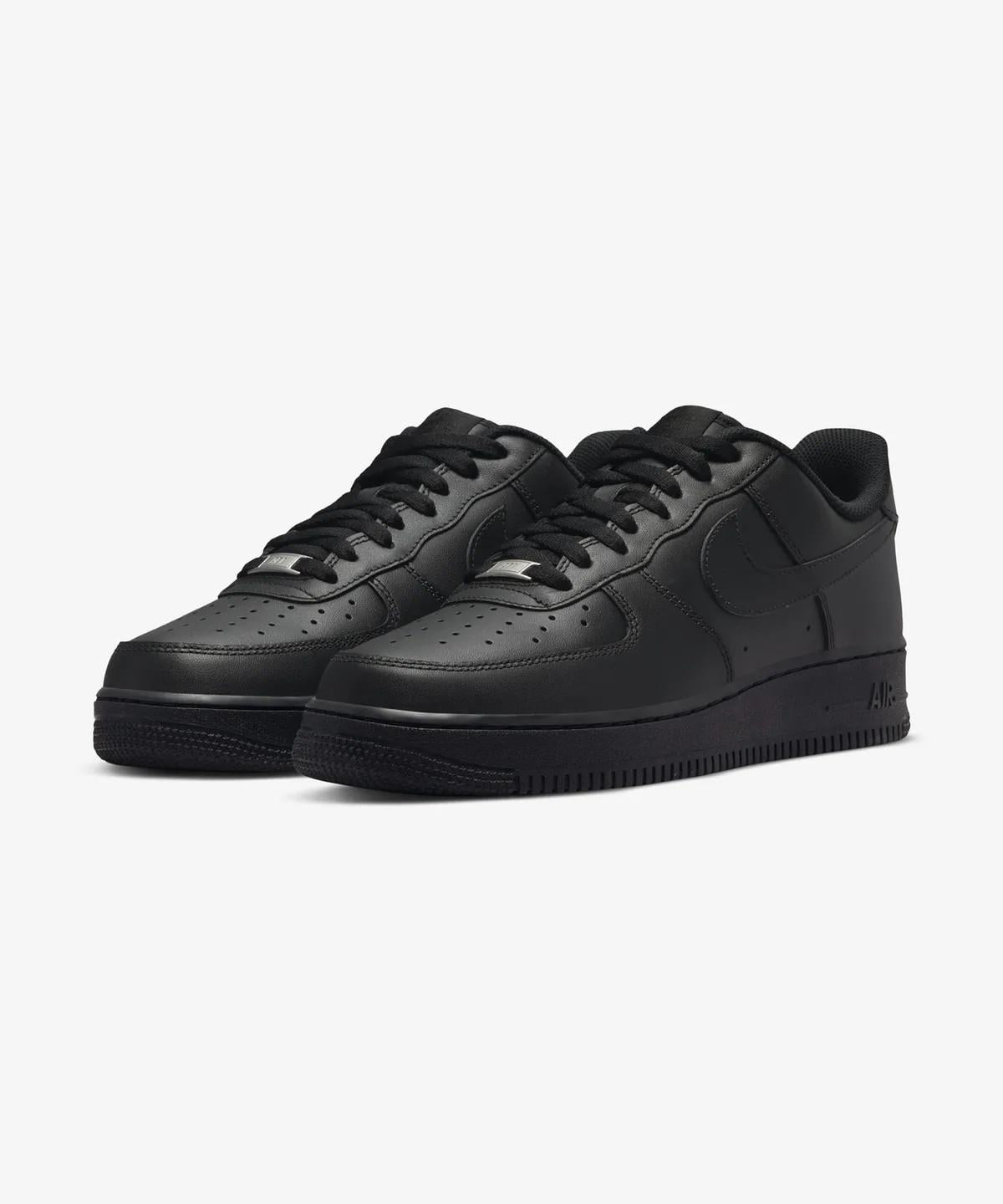 Nike Air Force 1 ’07 Low Triple Black Leather Sneakers CW2288 001
