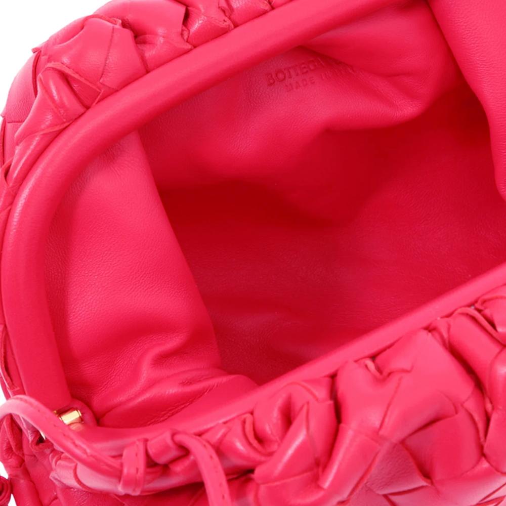 Bottega Veneta Intrecciato Mini Crossbody Bag Leather Pink